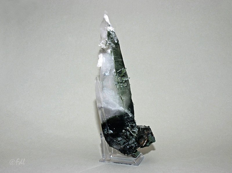 Cristal de roche avec chlorite