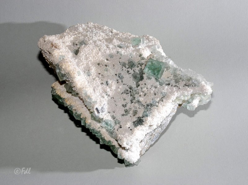 Fluorite sur quartz - Chine